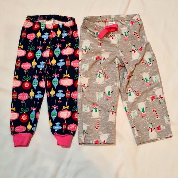 5/$20 Two pair holiday pants Sz 2T - Picture 1 of 4